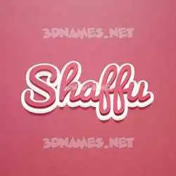 shaffu in Red Scribble style - 3D name wallpaper