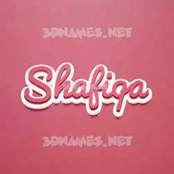 shafiqa in Red Scribble style - 3D name wallpaper