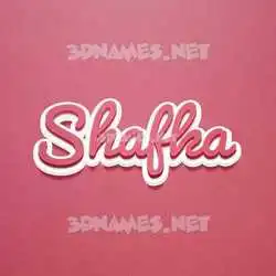shafka in Red Scribble style - 3D name wallpaper