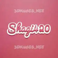 shagi420 in Red Scribble style - 3D name wallpaper