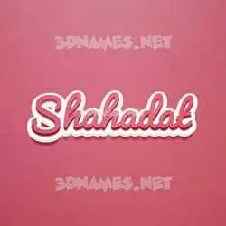 shahadat in Red Scribble style - 3D name wallpaper