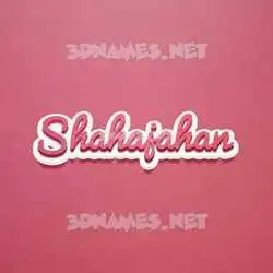 shahajahan in Red Scribble style - 3D name wallpaper