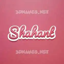 shahant in Red Scribble style - 3D name wallpaper
