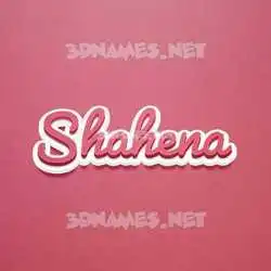 shahena in Red Scribble style - 3D name wallpaper