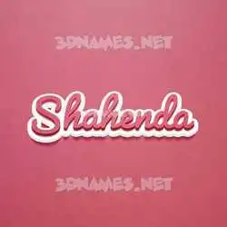 shahenda in Red Scribble style - 3D name wallpaper