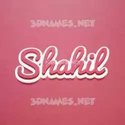 shahil in Red Scribble style - 3D name wallpaper