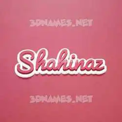 shahinaz in Red Scribble style - 3D name wallpaper