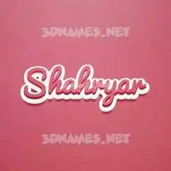 shahryar in Red Scribble style - 3D name wallpaper