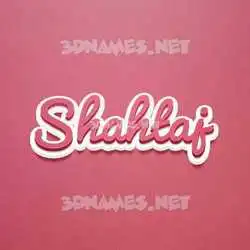 shahtaj in Red Scribble style - 3D name wallpaper