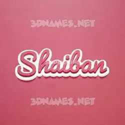 shaiban in Red Scribble style - 3D name wallpaper