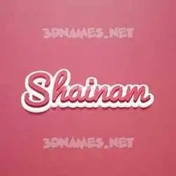shainam in Red Scribble style - 3D name wallpaper