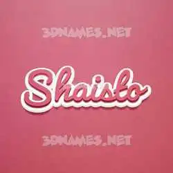shaisto in Red Scribble style - 3D name wallpaper