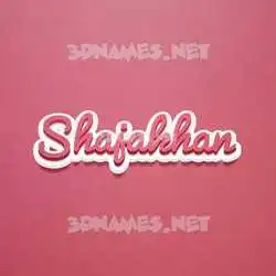 shajakhan in Red Scribble style - 3D name wallpaper