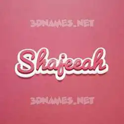 shajeeah in Red Scribble style - 3D name wallpaper