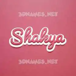 shakya in Red Scribble style - 3D name wallpaper
