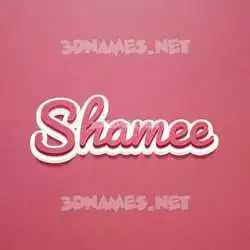shamee in Red Scribble style - 3D name wallpaper