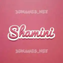 shamini in Red Scribble style - 3D name wallpaper