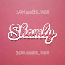 shamly in Red Scribble style - 3D name wallpaper