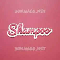 shampoo in Red Scribble style - 3D name wallpaper