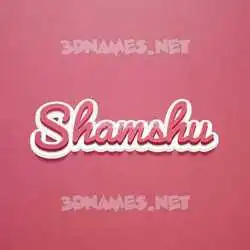 shamshu in Red Scribble style - 3D name wallpaper