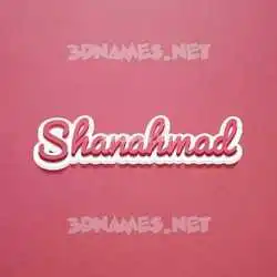 shanahmad in Red Scribble style - 3D name wallpaper
