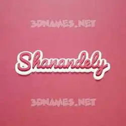 shanandely in Red Scribble style - 3D name wallpaper