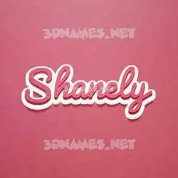 shanely in Red Scribble style - 3D name wallpaper