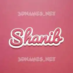 shanib in Red Scribble style - 3D name wallpaper