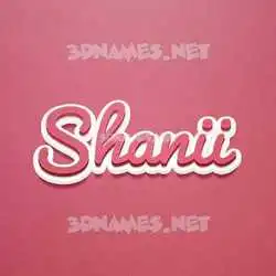 shanii in Red Scribble style - 3D name wallpaper