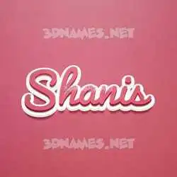 shanis in Red Scribble style - 3D name wallpaper