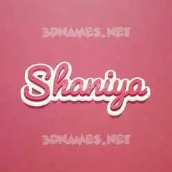 shaniya in Red Scribble style - 3D name wallpaper