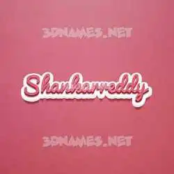 shankarreddy in Red Scribble style - 3D name wallpaper