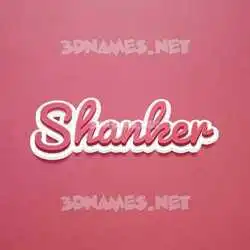 shanker in Red Scribble style - 3D name wallpaper