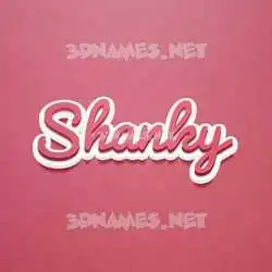 shanky in Red Scribble style - 3D name wallpaper