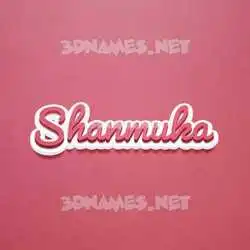 shanmuka in Red Scribble style - 3D name wallpaper