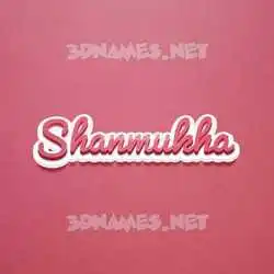 shanmukha in Red Scribble style - 3D name wallpaper