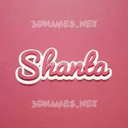 shanta in Red Scribble style - 3D name wallpaper