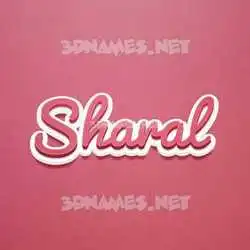 sharal in Red Scribble style - 3D name wallpaper