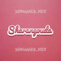 sharangouda in Red Scribble style - 3D name wallpaper