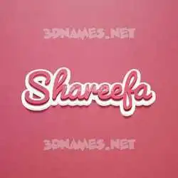 shareefa in Red Scribble style - 3D name wallpaper