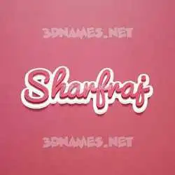 sharfraj in Red Scribble style - 3D name wallpaper