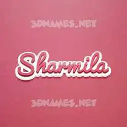 sharmila in Red Scribble style - 3D name wallpaper