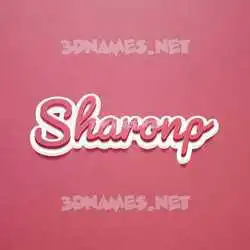 sharonp in Red Scribble style - 3D name wallpaper
