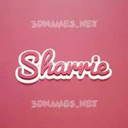 sharrie in Red Scribble style - 3D name wallpaper