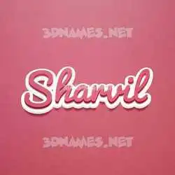 sharvil in Red Scribble style - 3D name wallpaper