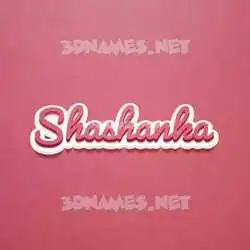 shashanka in Red Scribble style - 3D name wallpaper