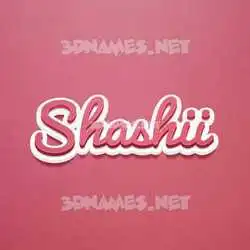 shashii in Red Scribble style - 3D name wallpaper