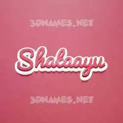 shataayu in Red Scribble style - 3D name wallpaper