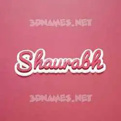 shaurabh in Red Scribble style - 3D name wallpaper