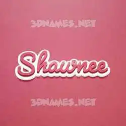 shawnee in Red Scribble style - 3D name wallpaper